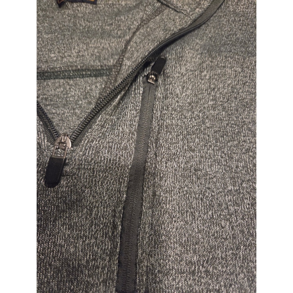VTG 1946 Mens Quarter Zip‎ Pullover Heather Grey Mock Neck Sweater Large - Picture 4 of 9